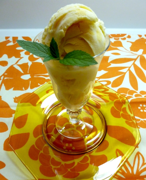 Luscious homemade peach ice cream. I mean really, can there be anything better than this? (A daylight picture perhaps?)