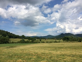 Beautiful pasture land in the valley at the base of Black Rock Mountain.